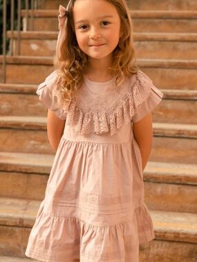 Noralee Goldie Eyelet Lace Ruffle Dress